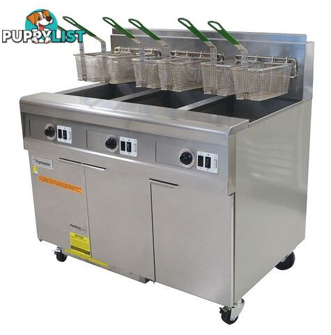 Fryers - Frymaster FPP345ESD - 3 x 25L gas fryer with auto filtration - Catering Equipment