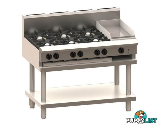 Cooktops - Luus CS-6B3C - 6 burner, 300mm chargrill - Catering Equipment - Restaurant Equipment