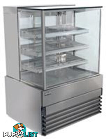 Cake displays - Koldtech KT.SQRCD.12.4T - 1200mm, 4 tier, square glass - Catering Equipment