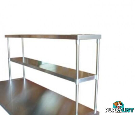 Stainless steel Brayco SF2T550 - 2-Tier Overshelves (550mmLx300mmW) - Catering Equipment