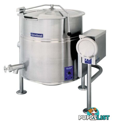 Boiling kettles - Cleveland KEL25T - 100L worm drive electric tilting kettle - Catering Equipment