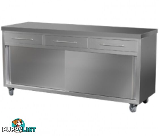 Stainless steel - Brayco CAB2000 - Stainless Steel Indoor Cabinet (2000mmLx610mmW) - Catering