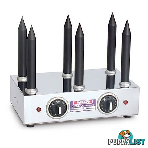 Hot dog machines - Roband M6T - Hot dog bun warmer 6 Teflon spikes - Catering Equipment - Restaurant