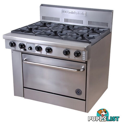 Oven ranges - Goldstein PFC-6-28 - 6 gas burners convection oven range - Catering Equipment