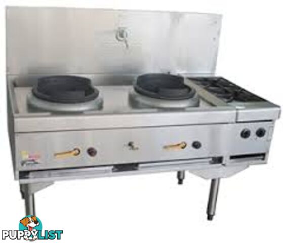 Woks - Goldstein CWA2B2 - Double wok burner, 2 side burners - Catering Equipment - Restaurant