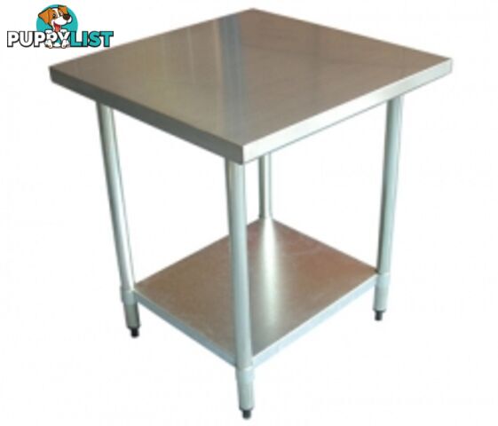 Stainless steel - Brayco 3030 - Flat Top Stainless Steel Bench (762mmWx762mmL) - Catering Equipment