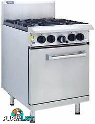 Oven ranges -Luus RS-2B3P - 2 burner, 300mm hotplate gas oven range - Catering Equipment