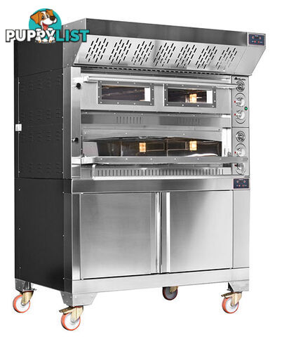 Pizza ovens - Fornitalia MG2 105/70 - Double deck electric pizza oven - Catering Equipment