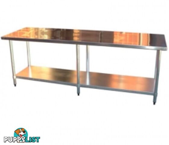 Stainless steel - Brayco 3096 - Flat Top Stainless Steel Bench (762mmWx2438mmL) - Catering Equipment