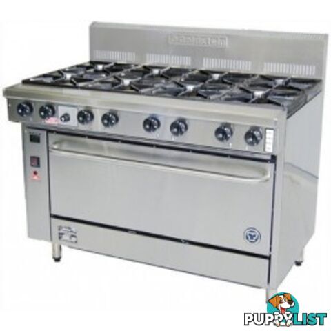 Oven ranges - Goldstein PF-12G-6-40FF - 6 gas burner, 300mm griddle wide oven range - Catering