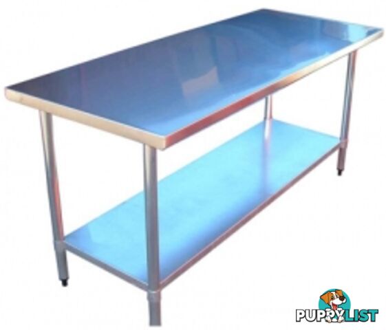 Stainless steel - Brayco 3072 - Flat Top Stainless Steel Bench (762mmWx1829mmL) - Catering Equipment