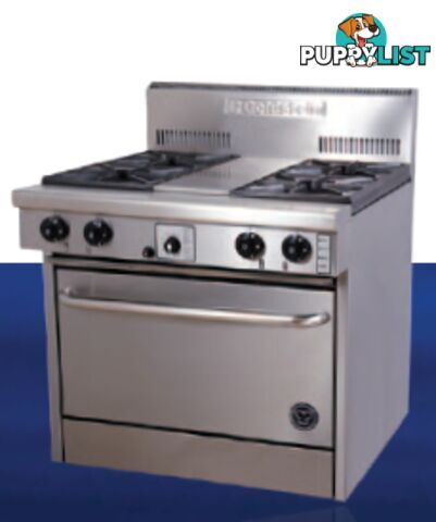 Oven ranges - Goldstein PF-4-28 - 4 gas burners, 711mm static oven range - Catering Equipment