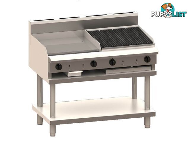 Grill/BBQs - Luus CS-6P6C - 600mm hotplate, 600mm chargrill - Catering Equipment