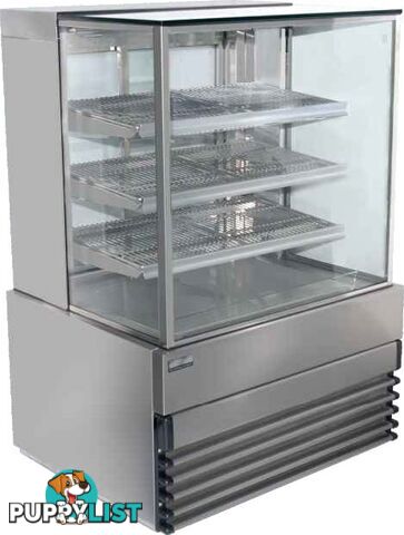 Heated displays - Koldtech KT.SQHCD.12 - 1200mm, 4 tier, square glass - Catering Equipment