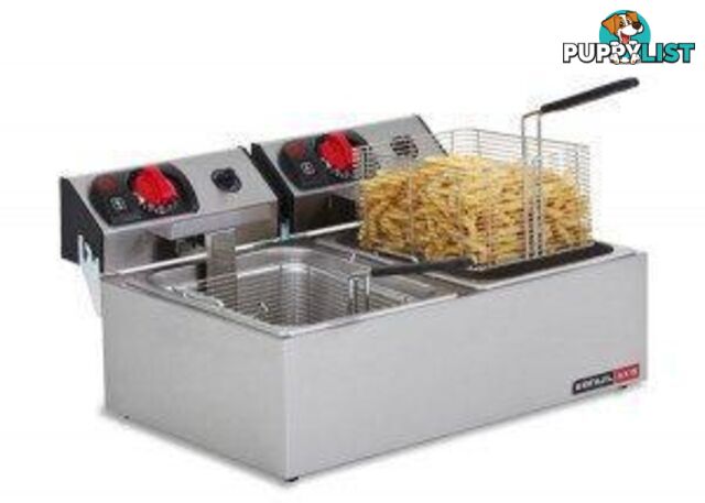 Fryers - Anvil FFA0002 - 2 x 5L bench top electric fryer - Catering Equipment - Restaurant Equipment