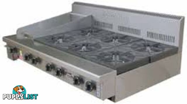 Cooktops - Goldstein PFB-36G-2 - 2 gas burners cooktop, 900mm griddle - Catering Equipment