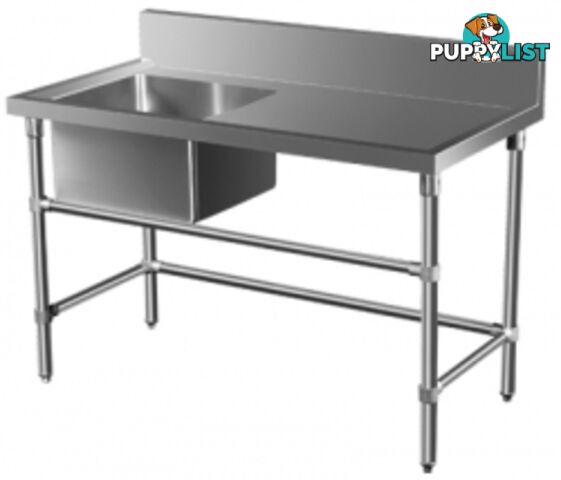 Stainless steel - Brayco SS-R - Single Bowl Stainless Steel Sink (700mmWx1350mmL) - Catering