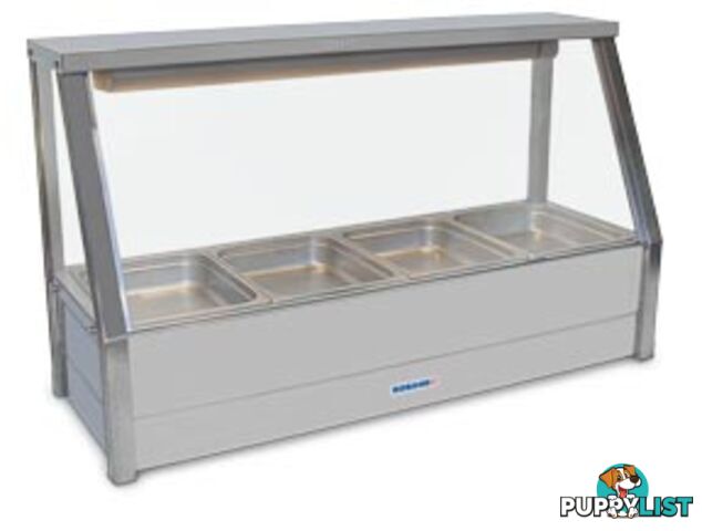 Bain maries - Roband E14/RD - 4 x 1/2GN pans, straight glass hot food bar - Catering Equipment