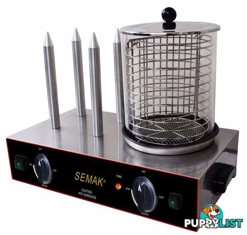 Hot dog machines - Semak HD4S - Hot dog steamer and bun spiker - Catering Equipment - Restaurant