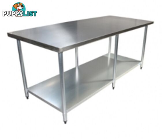 Stainless steel - Brayco 3672 - Flat Top Stainless Steel Bench (914mmWx1829mmL) - Catering Equipment