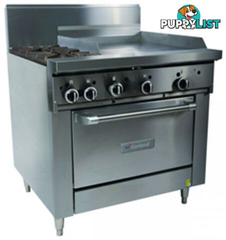 Oven ranges - Garland GFE36-2G24C - 2 burners, 600mm griddle gas convection oven range - Catering