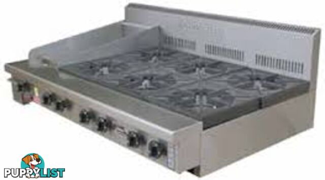 Cooktops - Goldstein PFB-24G-4 - 4 gas burners cooktop, 600mm griddle - Catering Equipment