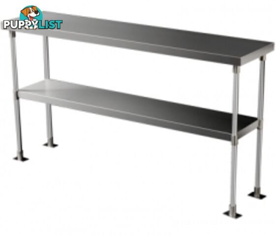 Stainless steel - Brayco SF2T1450 - 2-Tier Overshelf (1450mmLx300mmW) - Catering Equipment