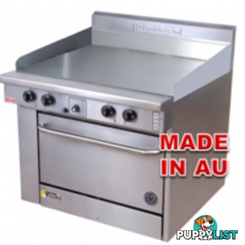 Oven ranges - Goldstein PF-48G-40FF - 1200mm griddle wide fan-forced oven range - Catering Equipment