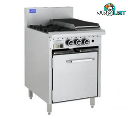 Oven ranges - Luus CRO-2B3C - 2 burner, 300mm chargrill gas oven range - Catering Equipment