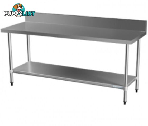 Stainless steel - Brayco 2200SP - Splashback Stainless Steel Bench (700mmWx2200mmL) - Catering