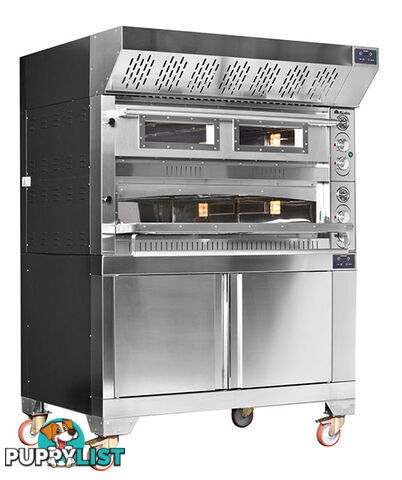 Pizza ovens - Fornitalia MG2 70/105 - Double deck electric pizza oven - Catering Equipment