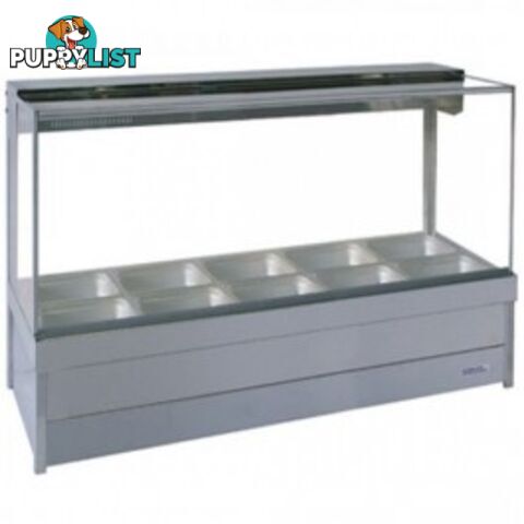 Bain maries - Roband S25/RD - 5 module square glass hot food bar - Catering Equipment - Restaurant