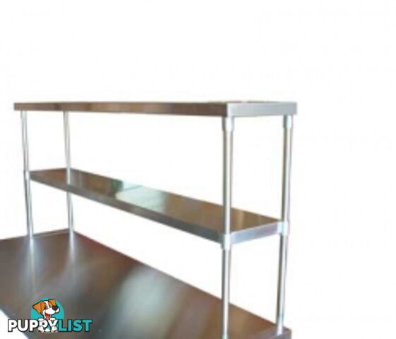 Stainless steel - Brayco SF2T850 - 2-Tier Overshelves (850mmLx300mmW) - Catering Equipment