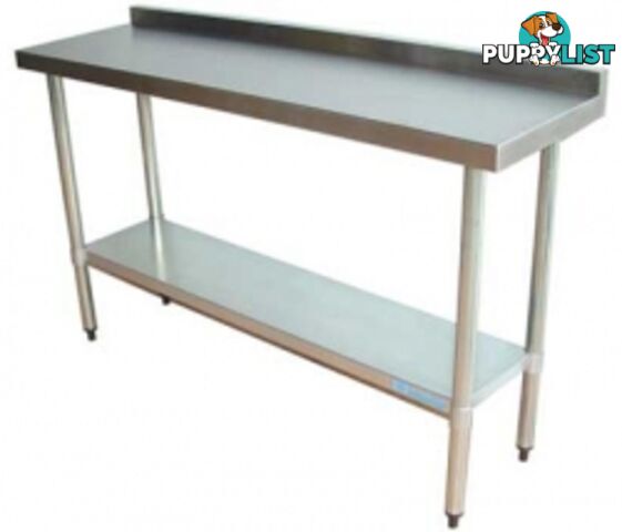 Stainless steel - Brayco 9045SP - Narrow Splashback Bench (450mmWx900mmL) - Catering Equipment