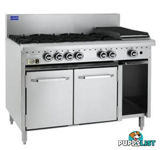 Oven ranges - Luus CRO-6B3P - 6 burner, 300mm hotplate gas oven range - Catering Equipment