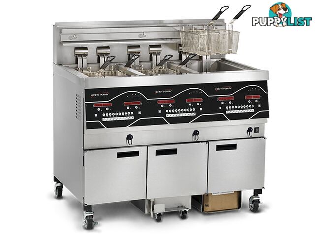 Fryers - Henny Penny EEG-243 - Triple pan fully programmable gas fryer - Catering Equipment