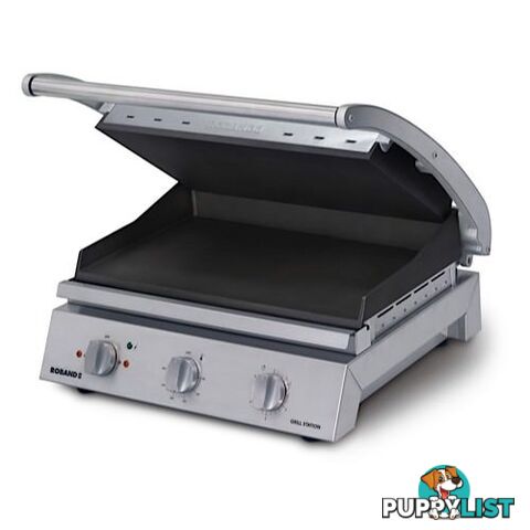 Contact grills - Roband GSA810RT - 8 slice, ribbed non-stick plate - Catering Equipment - Restaurant