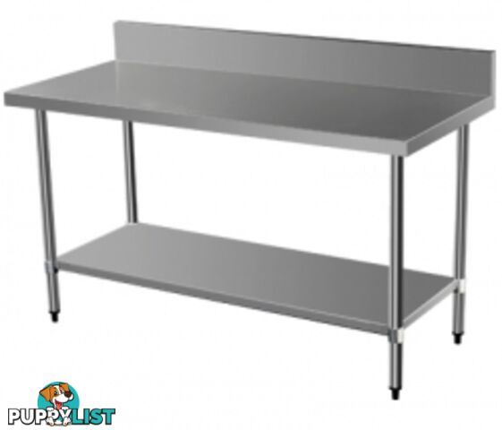 Stainless steel - Brayco 1600SP - Splashback Stainless Steel Bench (700mmWx1600mmL) - Catering