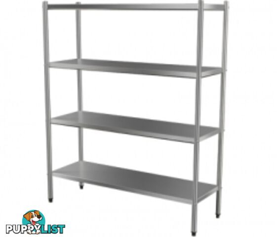 Stainless steel - Brayco SF4T12 - 4-Tier Stainless Steel Shelf (1200mmLx510mmW) - Catering Equipment