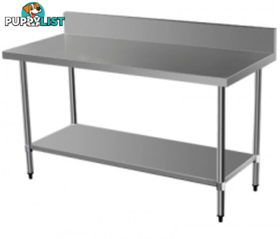 Stainless steel - Brayco 1500SP - Splashback Stainless Steel Bench (700mmWx1500mmL) - Catering