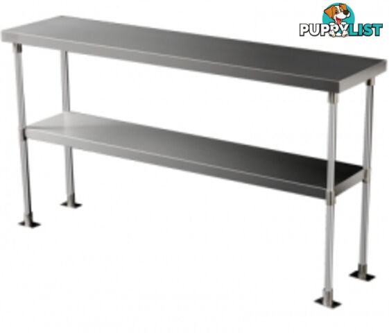 Stainless steel - Brayco SF2T1750 - 2-Tier Overshelves (1750mmLx300mmW) - Catering Equipment