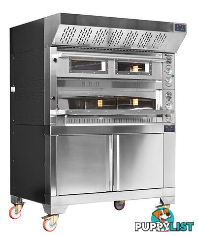 Pizza ovens - Fornitalia MG2 70/70 - Double deck electric pizza oven - Catering Equipment