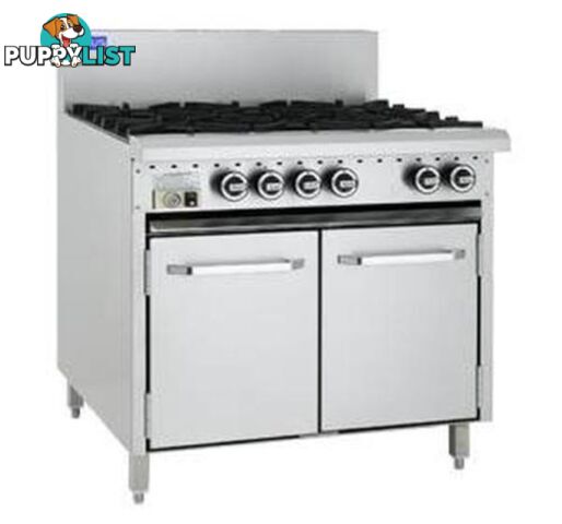 Oven ranges - Luus CRO-6B - 6 burner gas oven range - Catering Equipment - Restaurant Equipment