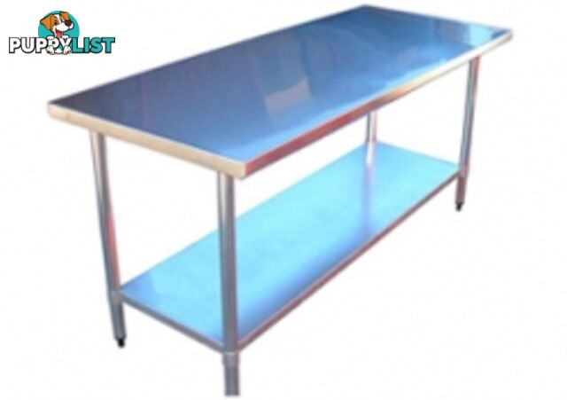 Stainless steel - Brayco 1824 - Flat Top Stainless Steel Bench (457mmWx610mmD) - Catering Equipment