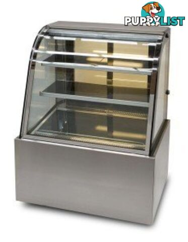 Heated displays - Anvil DHC0740 - 1200mm, 3 tier, curved glass - Catering Equipment