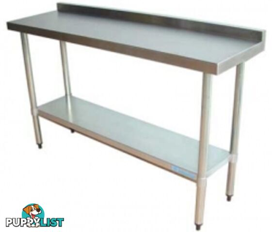 Stainless steel - Brayco 8045SP - Narrow Splashback Stainless Steel Bench (450mmWx800mmL) - Catering