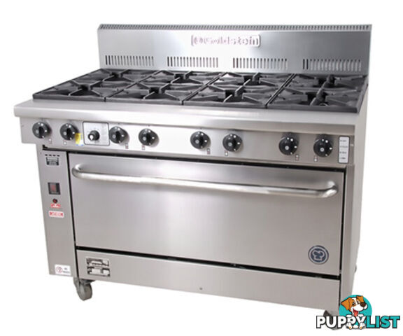 Oven ranges - Goldstein PF-8-40E - 8 gas burner wide static electric oven range - Catering Equipment