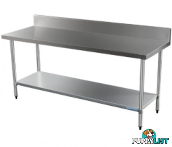 Stainless steel - Brayco 1800SP - Splashback Stainless Steel Bench (700mmWx1800mmL) - Catering