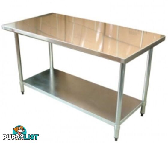 Stainless steel - Brayco 3060 - Flat Top Stainless Steel Bench (762mmWx1524mmL) - Catering Equipment