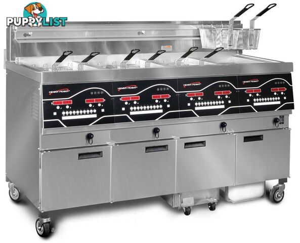 Fryers - Henny Penny EEG-244 - 4 pan fully programmable gas fryer - Catering Equipment